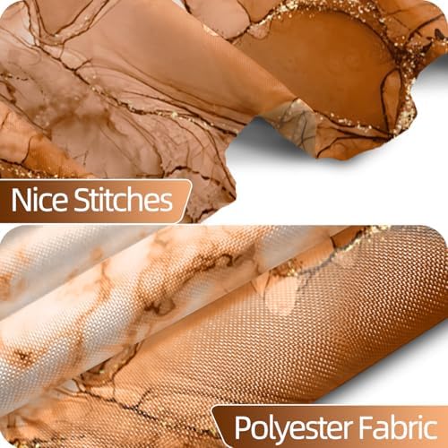 Brown Extra Long Waterproof Shower Curtain 72x96 inches