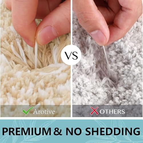 Arotive Microfiber Bathroom Rugs, Shaggy Soft Absorbent Bath Rug, 36x24