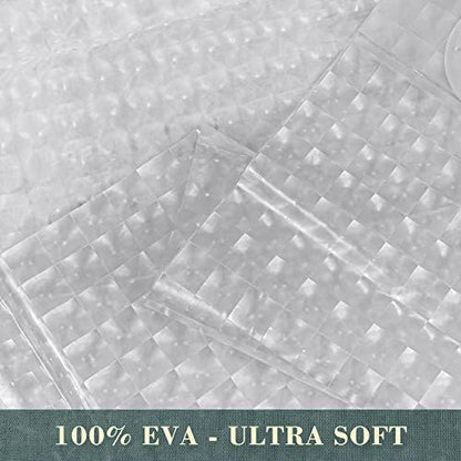 No Hook Shower Curtain or Liner, Standard Size 71 x 74, Square