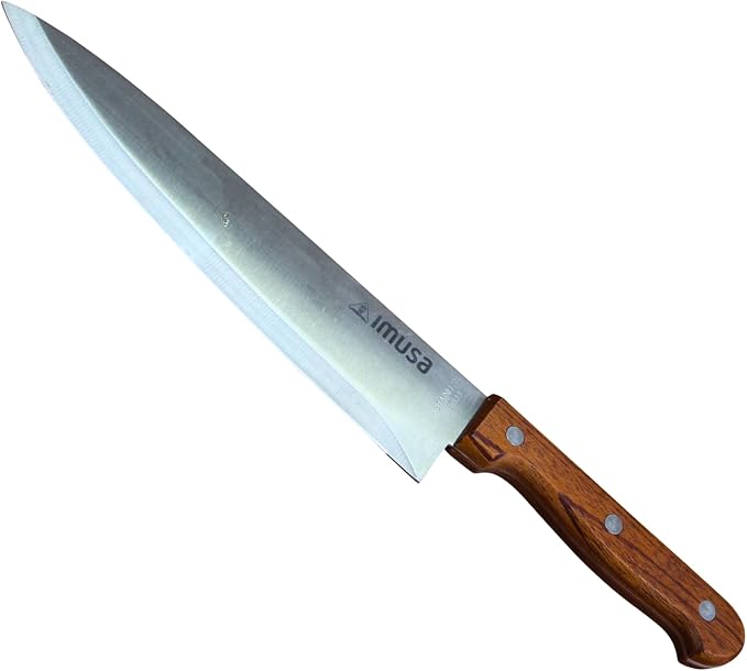 IMUSA 8in Stainless Steel Chef Knife with Wood Handle