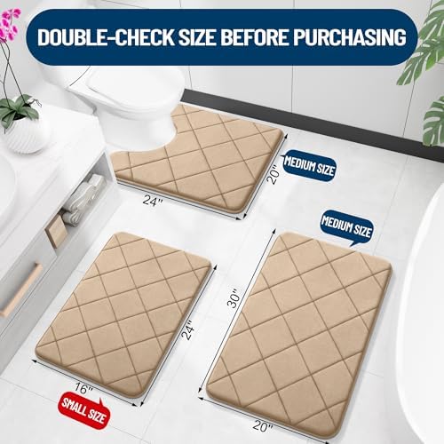 OLANLY Memory Foam Bath Mat 44x24, Ultra Soft and Absorbent Bathroom Rugs