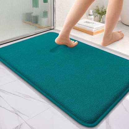 OLANLY Thick Memory Foam Bathroom Rugs 36x24, Absorbent Bath Mat, Deep Lake