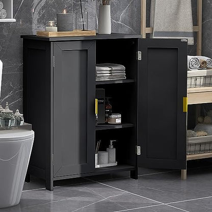 TaoHFE Black Bathroom Storage Cabinet,Bathroom Cabinets Freestanding