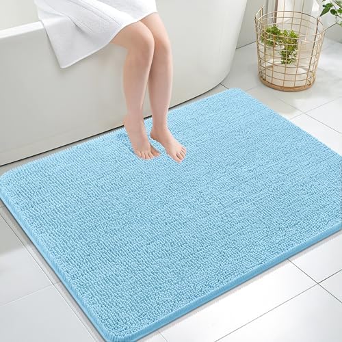 OLANLY Large Bathroom Rugs 40x32, Extra Soft Absorbent Chenille Bath Rugs