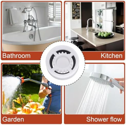 8Pcs Shower Flow Restrictor, White Water Flow Reducer Control Value