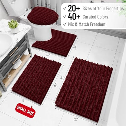 Arotive Bathroom Rugs Mat 36x24, Soft Absorbent Chenille Shaggy Bath Mat