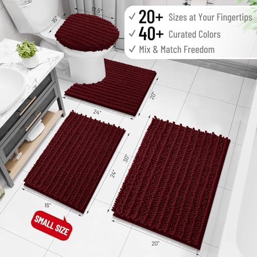 Arotive Bathroom Rugs Mat 30x20, Soft Absorbent Chenille Shaggy Bath Mat
