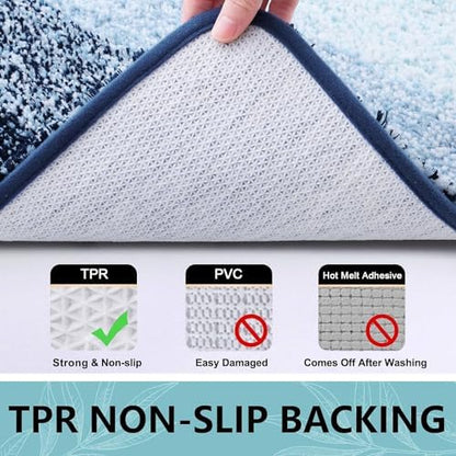 Arotive Microfiber Bathroom Rugs, Shaggy Soft Absorbent Bath Rug, 34x21