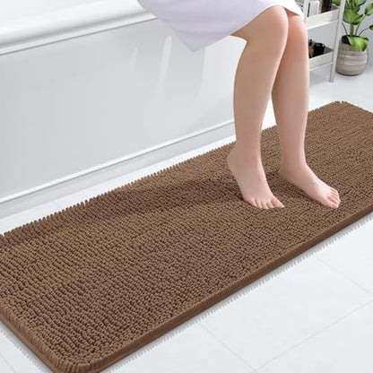 OLANLY Bathroom Runner Rugs 59x20, Extra Soft Absorbent Chenille Bath Rugs