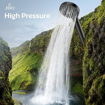6-Setting Filtered Handheld Shower Head, JDO High Pressure Shower Head with Replaceable Filter Cartridge 4.7 Inch Detachable Showerhead for Chlorine Hard Water Removal, 59 Inch Stainless Steel Hose