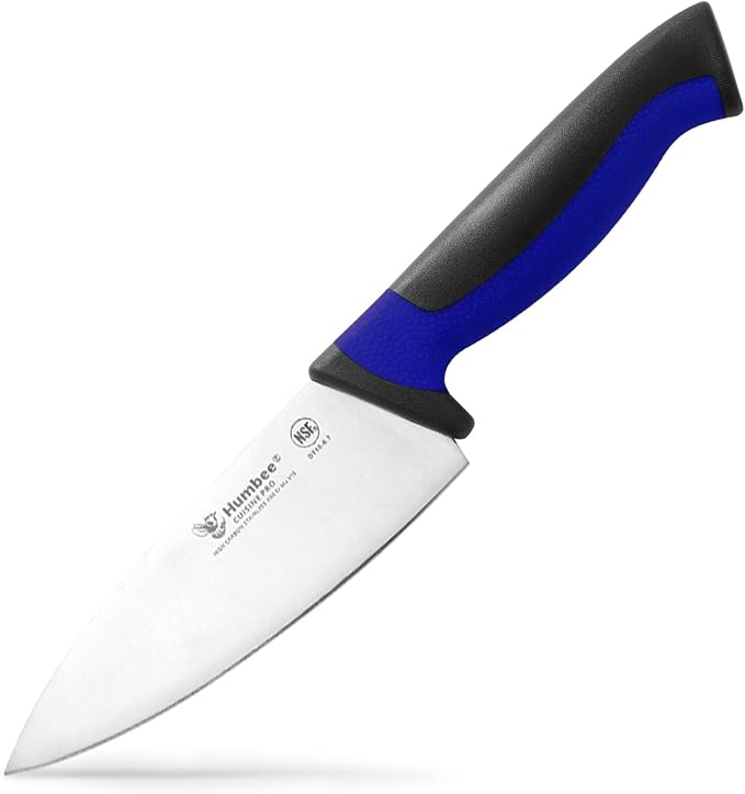6-Inch Chef Knife, NSF Certified Razor-Sharp High Carbon Stainless Steel Blade – Ergonomic Color Coded Handle, Non-Slip Grip Kitchen Knife, DT-10 Series, Blue
