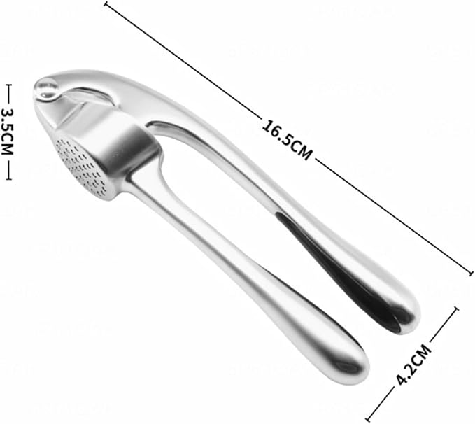 Heavy Duty Zinc Alloy Garlic Press & Mincer - Professional Rust-Proof Crusher for Garlic, Ginger and Nuts - Ergonomic Easy Squeeze Kitchen Gadget