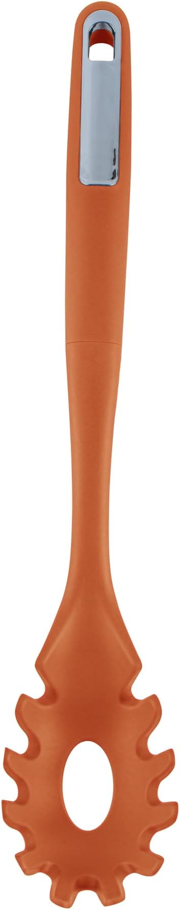 Restaurantware Silicone Utensil Set Pack of 10 Non-Slip Handle 6-Piece Kitchen Tool Set, Heat-Resistant Dishwasher-Friendly Cooking Accessories, Durable Orange Cooking Utensils