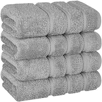 American Soft Linen 100% Cotton Luxury Turkish Towels, 4 PC Hand Towel Set