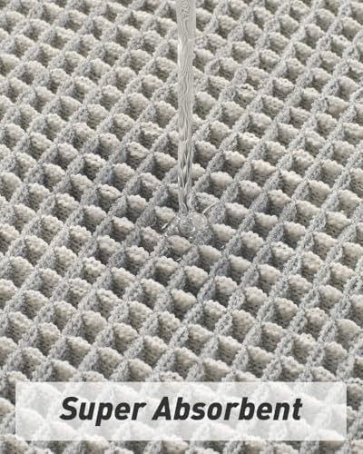 Upgraded Waffle Bath Mat Ultra Absorbent Non Slip Bathroom Mat, 24" x 36"