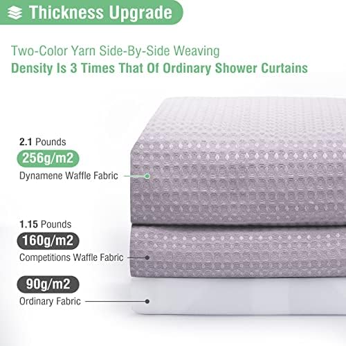 Dynamene Stall Waffle Shower Curtain 256 GSM Heavy Fabric 36x72 Lavender