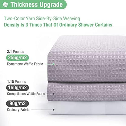 Dynamene Stall Waffle Shower Curtain 256 GSM Heavy Fabric 36x72 Lavender