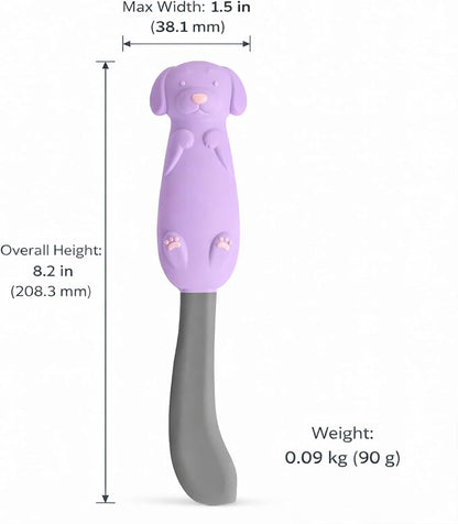 Jar Scraper Spatula - Silicone Scraper, Cute Kitchen Accessories, Unique Fun Cooking Kitchen Gadgets for Foodies - BPA-free & 100% Food Safe (Puppy - Purple)