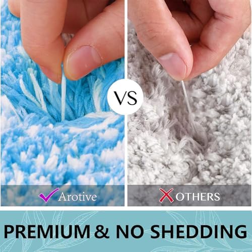 Arotive Microfiber Bathroom Rugs, Shaggy Soft Absorbent Bath Rug, 59x24