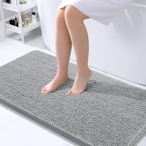 OLANLY Bathroom Runner Rugs 40x24, Extra Soft Absorbent Chenille Bath Rugs
