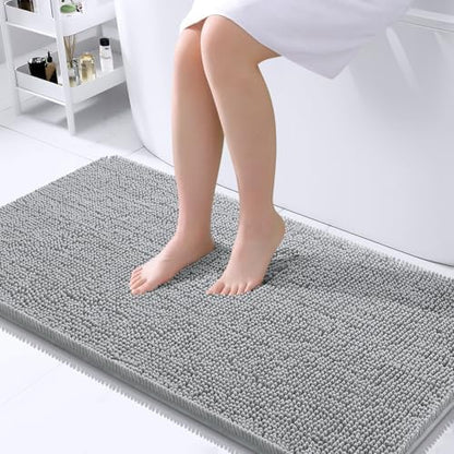 OLANLY Bathroom Runner Rugs 45x27, Extra Soft Absorbent Chenille Bath Rugs