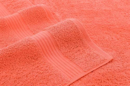 American Veteran Towel, 100% Cotton Turkish Bath Towels for Bathroom 4 Pack, 27x54 Extra Large Premium Soft Drying Bathroom Towels, Coral