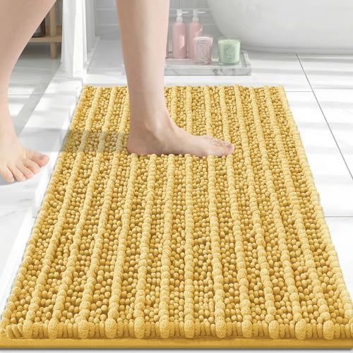 Arotive Bathroom Rugs Mat 24x16, Soft Absorbent Chenille Shaggy Bath Mat