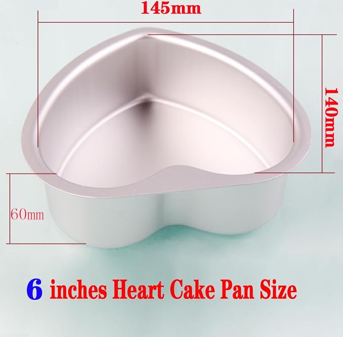 6 Inches Aluminum Heart Shaped Cake Pans Tins