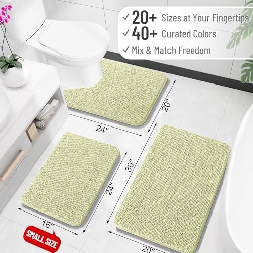 OLANLY Large Bathroom Rugs 59x35, Extra Soft Absorbent Chenille Bath Rugs
