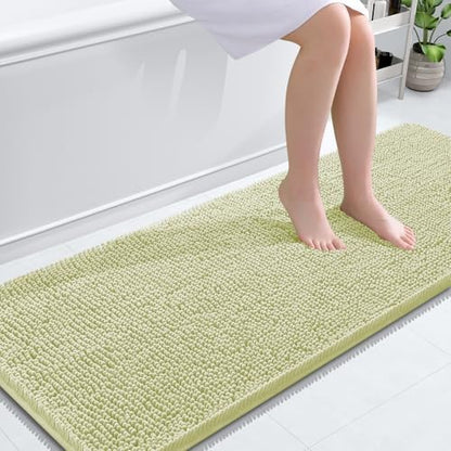 OLANLY Bathroom Runner Rugs 59x24, Extra Soft Absorbent Chenille Bath Rugs