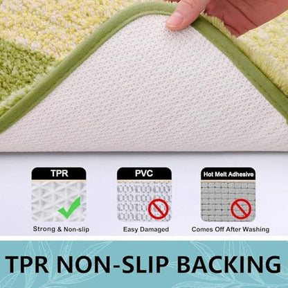 Arotive Microfiber Bathroom Rugs, Shaggy Soft Absorbent Bath Rug, 24x16