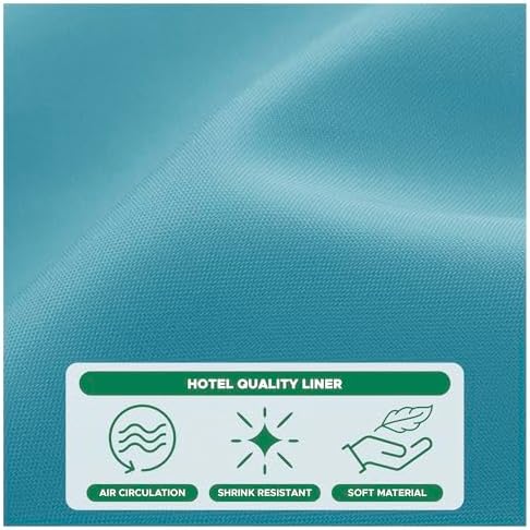 Fabric Shower Curtain Liner 72x72 Inch-Blue Standard Size Shower Liners