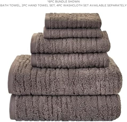 SKL Home CloudSoft Bath Towel, 100% Cotton Luxury, Mink Brown