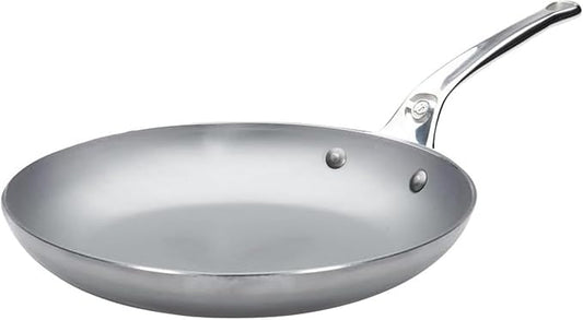 de Buyer MINERAL B Pro Carbon Steel Omelette Pan - 11” Diameter, 8.3” Cooking Surface - Naturally Non-Stick Finish - Made in France