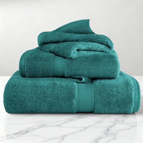 Superior Egyptian Cotton Ultra Plush & Absorbent, 3 Piece Set, Teal