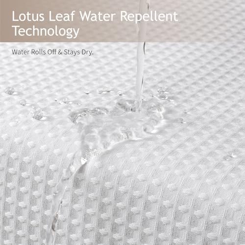 White 256GSM Heavy Duty Waffle Weave Shower Curtain, 72"x72"