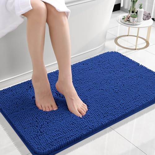 OLANLY Small Bathroom Rugs 24x16, Extra Soft Absorbent Chenille Bath Rugs
