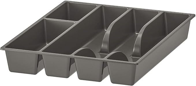 Cutlery Tray, Grey, Kitchen Drawer Organizer Insert. 31x26 cm (12x10 ''). Clever fittings inside drawers and cabinets keep things organised. SMACKER IKEA.