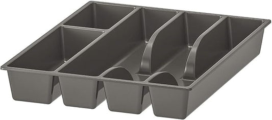 Cutlery Tray, Grey, Kitchen Drawer Organizer Insert. 31x26 cm (12x10 ''). Clever fittings inside drawers and cabinets keep things organised. SMACKER IKEA.