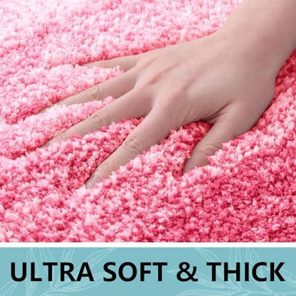 Arotive Microfiber Bathroom Rugs, Shaggy Soft Absorbent Bath Rug, 59x24
