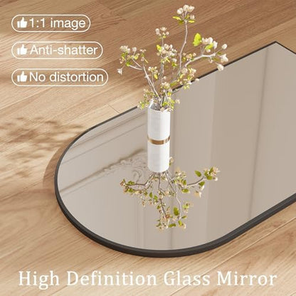 NEWBULIG 40"X30" Arched Bathroom Mirror for Over Sink, Wall Vanity Mirror