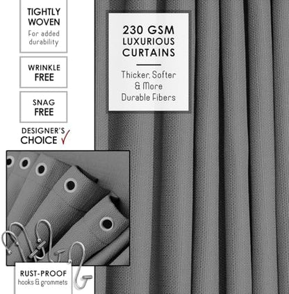 Clara Clark Bathroom Set - Grey Bathroom Accessories Set, 19PC Bathroom Accessory Set, Bathroom Sets with Shower Curtain Set, Soap Dispenser & Toothbrush Holder