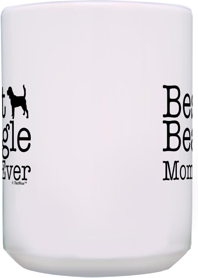 ThisWear Beagle Dog Mom Gifts Best Beagle Mom Ever Dog Mother Gifts 15oz Ceramic Coffee Mug with Handle