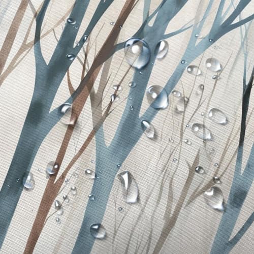 Tree Shower Curtain 72x84 Inch, Modern Minimalist Forest Bathroom Decor