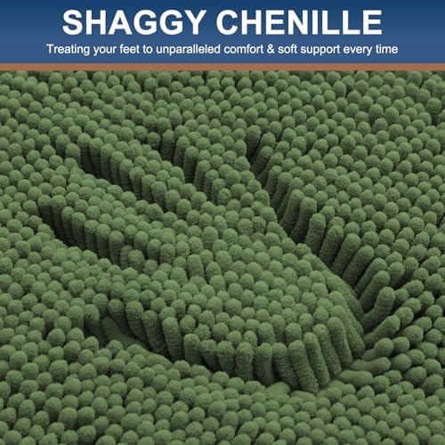 Smiry Bathroom Rugs 36X24, Luxury Chenille Extra Soft Absorbent Bath Mat
