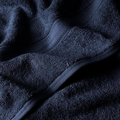 SUPERIOR Egyptian Cotton Ultra Plush & Absorbent, 6 Piece Set, Navy Blue