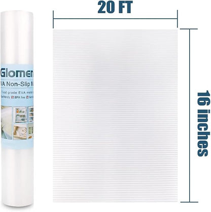 Shelf Liner, Non-Slip Cabinet Liner, Washable Oil-Proof for Kitchen Cabinet, Shelves, Refrigerator, Storage, Desks, 16 Inches x 20 FT, Non Adhesive Drawers Liner… (16 Inches x 20 FT)