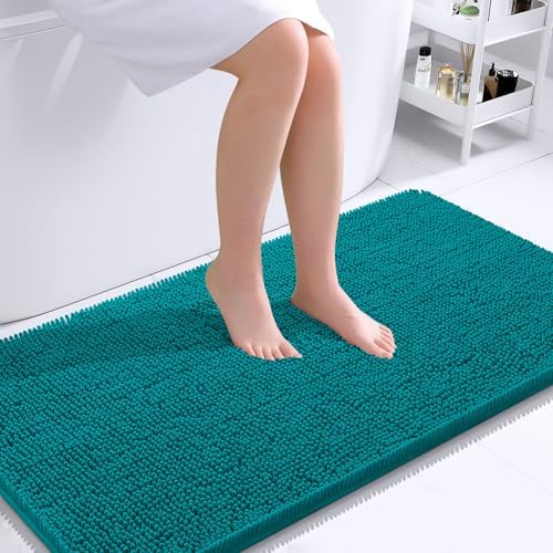 OLANLY Bathroom Runner Rugs 40x24, Extra Soft Absorbent Chenille Bath Rugs