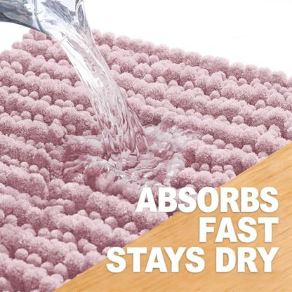 OLANLY Bathroom Rugs 36x24, Thick Soft Absorbent Chenille Bath Rugs