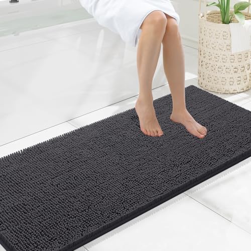 Smiry Bathroom Rugs 59X20, Luxury Chenille Extra Soft Absorbent Bath Mat